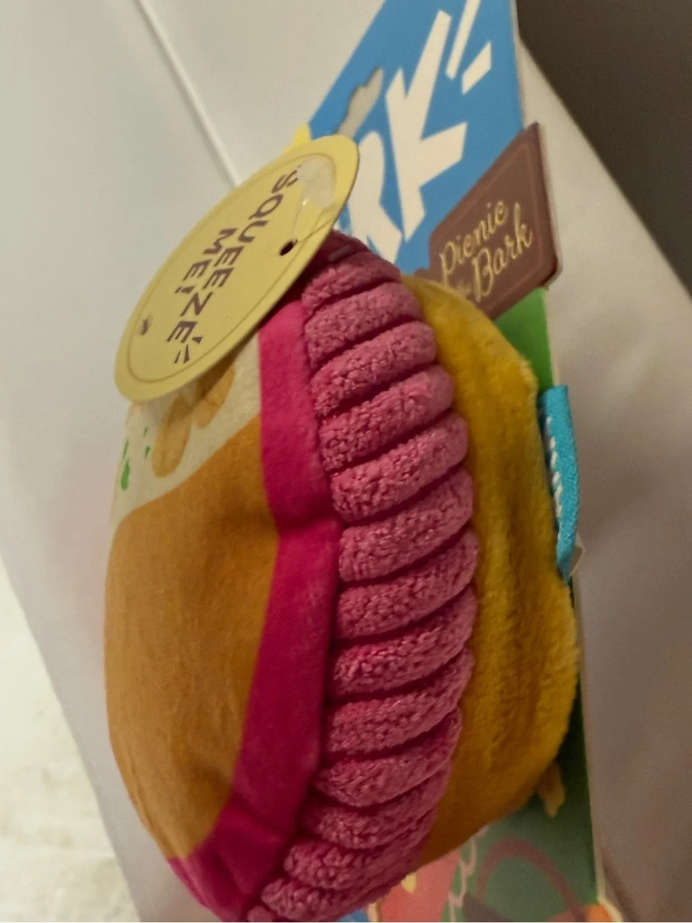 Bark Dog Chew Toy Squeaky Hummus Carrot Crinkle XS Small Med Pups Gift NWT